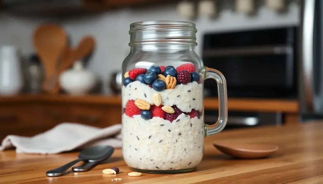 Family preparing nutritious power smoothies together.